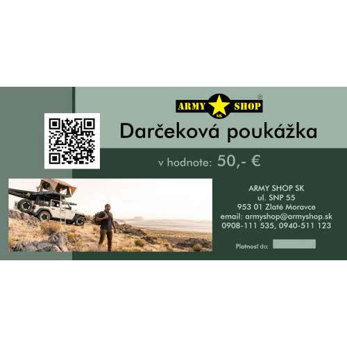 Darčeková ARMY poukážka 1000 EUR